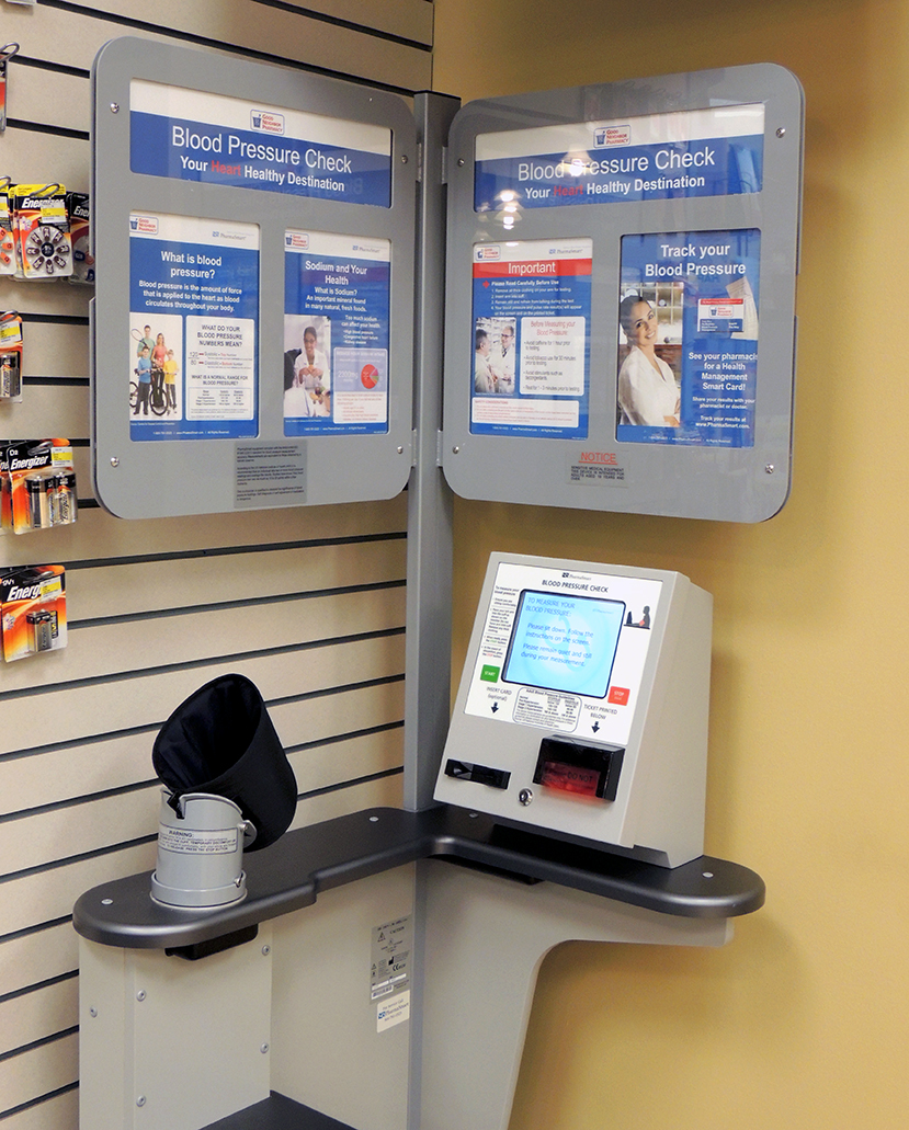 pharmacy with blood pressure machine